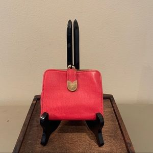 Vintage Bosca Red Leather Money Wallet